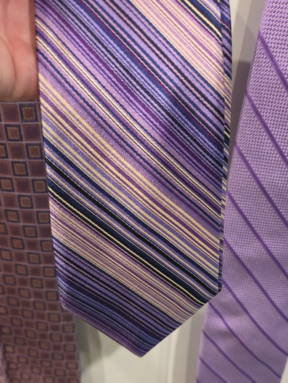Silk Men's Purple Patterned Ties